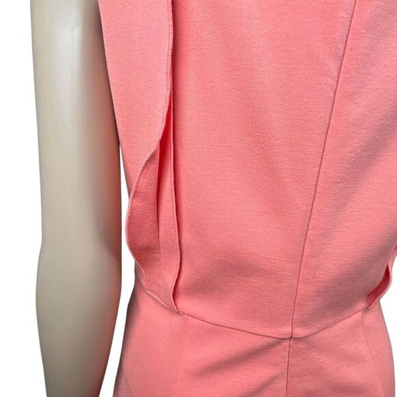 Kobi Halperin Quinn Dress Coral Rose Pink Sleeveless Draped Size 6 (044) - Picture 8 of 14
